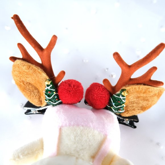 A Pair Handmade Christmas Hair Clips with Santa tree Christmas Gift - Picture 4 of 6